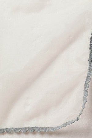 Yellow Silk Blend V Neck Kurti