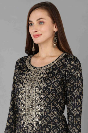 Green Cotton Round Neck Kurti