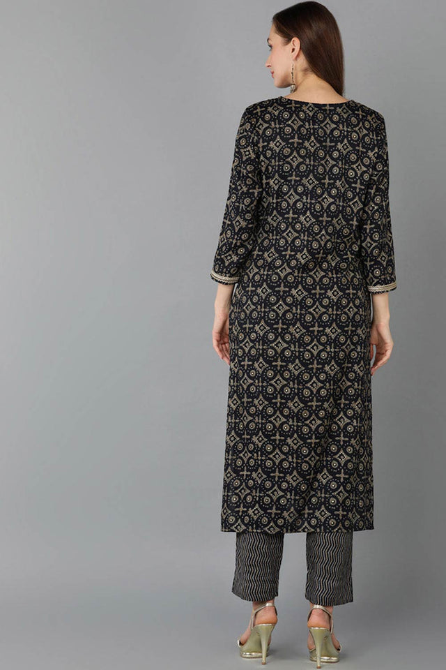 Green Cotton Round Neck Kurti