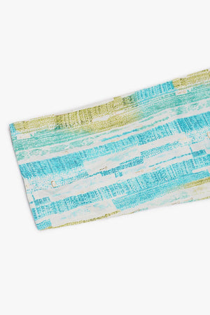 Blue Rayon Embroidered Round Neck Kurti