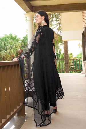 Black Floral Embroidered Art Silk Kurti Pant Set (NC2222ASKD)