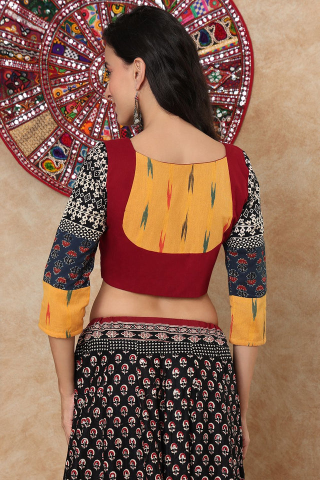 Multi Color Printed Cotton Blouse (NCBL-003-MULT)