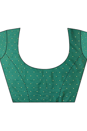 Sea Green Paithani Peacock Woven Silk Saree (ND508)