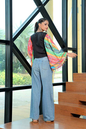 Multi Embroidered Cotton Top