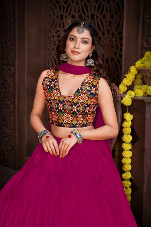 Mustard Solid Crepe Lehenga
