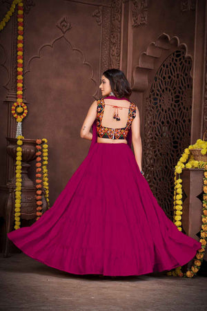 Mustard Solid Crepe Lehenga