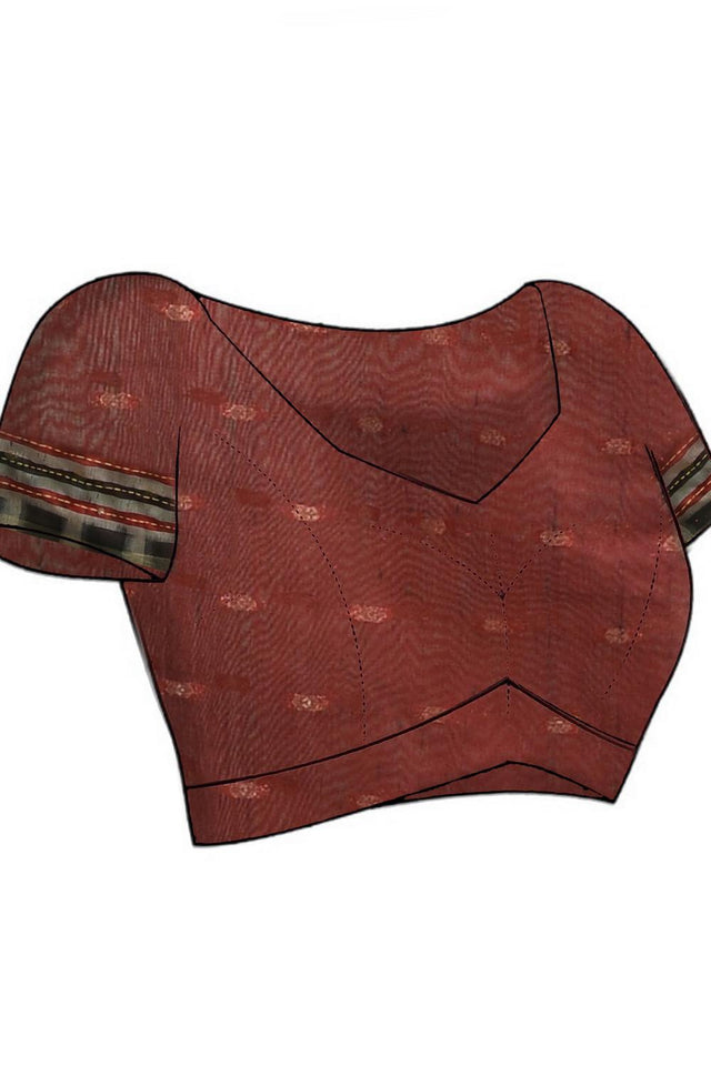 Grey Thread Work Silk Blend Saree (RBMELL6C3833)