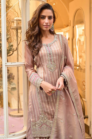 Mauve Santoon Viscose Sharara Suits