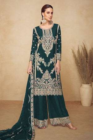 Green Embroidered Chinon Pakistani Suit (RF30479)