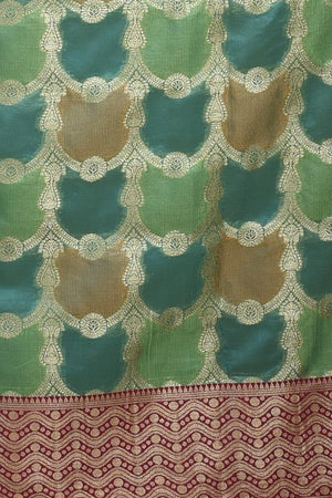 Multi-Color Woven Silk Blend Saree (ROMIIJ6C3807)