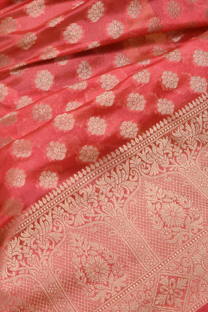 Pink Woven Silk Blend Saree (ROMPPD6C3765)