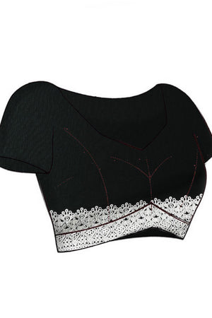 Black Embroidered Georgette Saree (RSPLWJ6C3793)