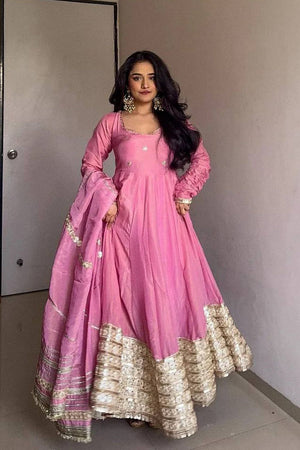 Pink Embroidered Art Silk Anarkali Suit (RT-5816-pink)