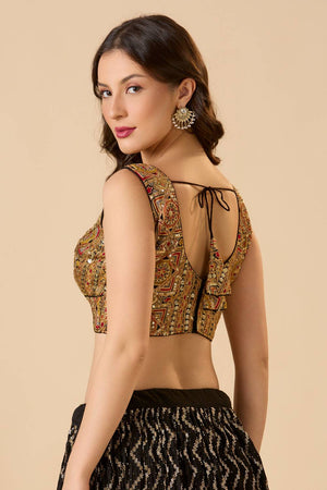 Black Embroidered Georgette Blouse