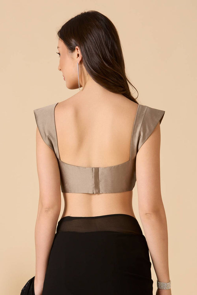 Copper Solid Silk Blouse