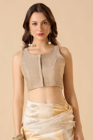 Gold Solid Tissue Blouse