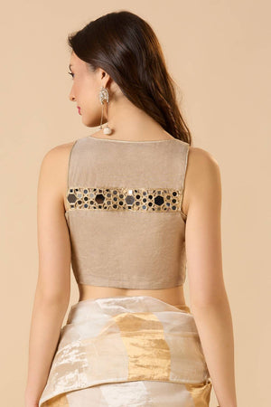 Gold Solid Tissue Blouse