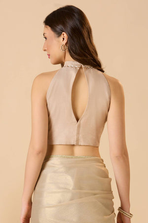 Gold Solid Tissue Blouse