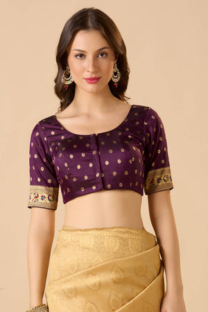 Violet Woven Silk Blouse