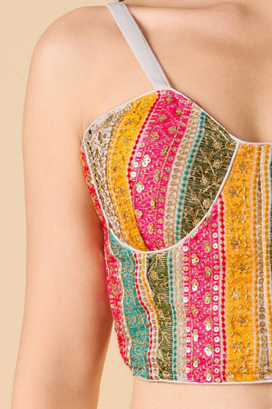 White Embroidered Georgette Blouse