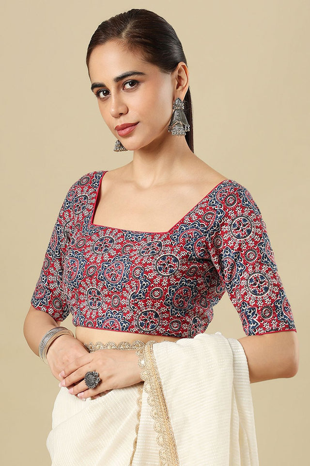 Multi Color Printed Cotton Blouse (SUMR-025-MULT)