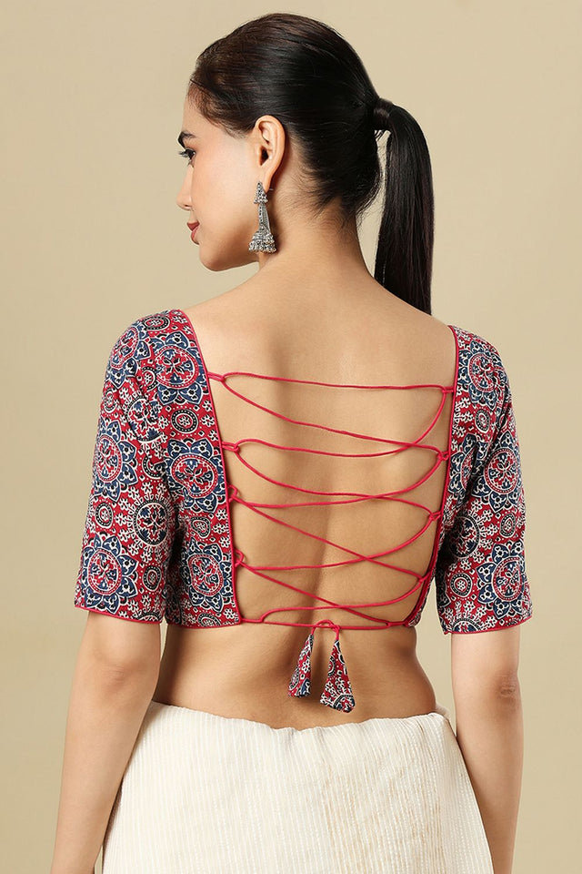 Multi Color Printed Cotton Blouse (SUMR-025-MULT)