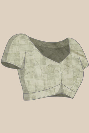 Olive Green Warli Printed Silk Saree