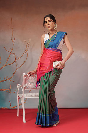 Green Solid Art Silk Saree (SZ-AURA8-GN-3166)