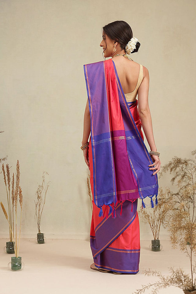 Red Solid Art Silk Saree (SZ-AURA8-RD-3168)