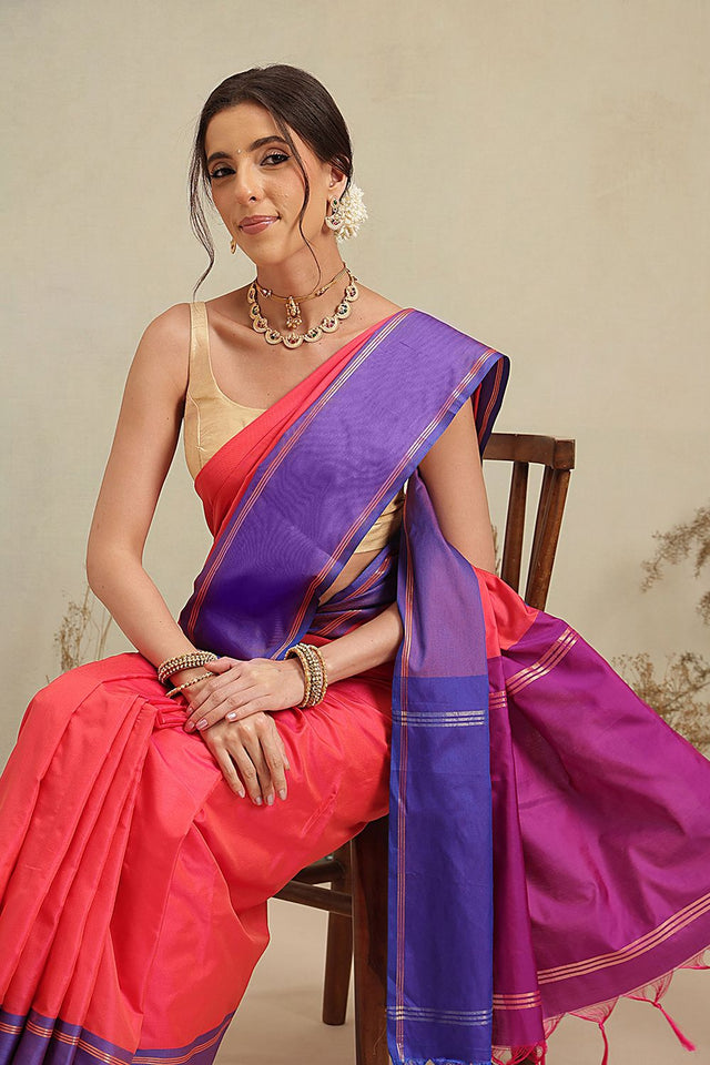 Red Solid Art Silk Saree (SZ-AURA8-RD-3168)