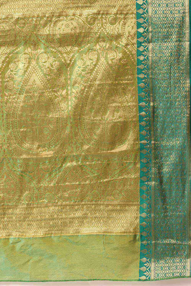Yellow Zari Woven Silk Saree