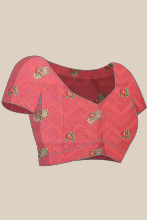 Multi-Color Chanderi Printed Cotton  Saree