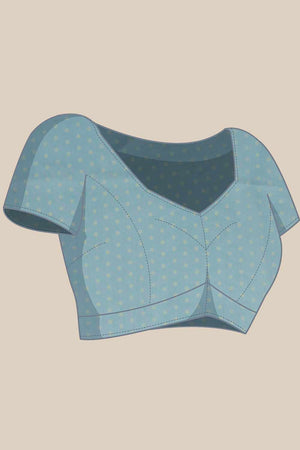 Olive Chanderi Printed Cotton  Saree