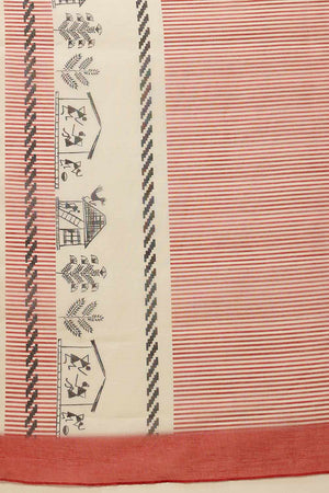 Yellow Chanderi Printed Cotton  Saree