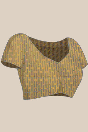 Green Chanderi Printed Cotton  Saree