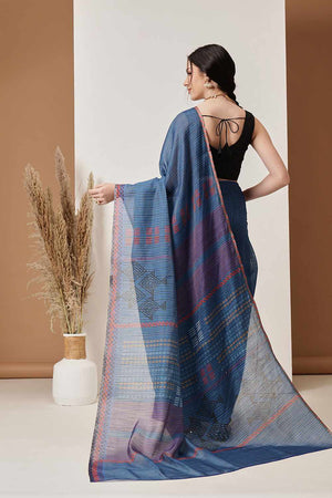 Multi-Color Chanderi Printed Cotton  Saree