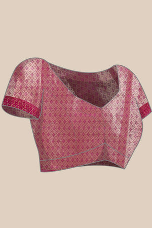 Navy Blue Woven Kanjivaram Silk Saree