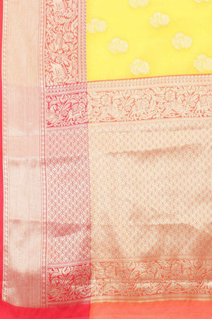 Yellow Woven Kanjivaram Silk Saree