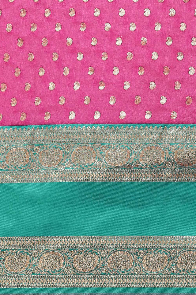 Magenta Woven Kanjivaram Silk Saree