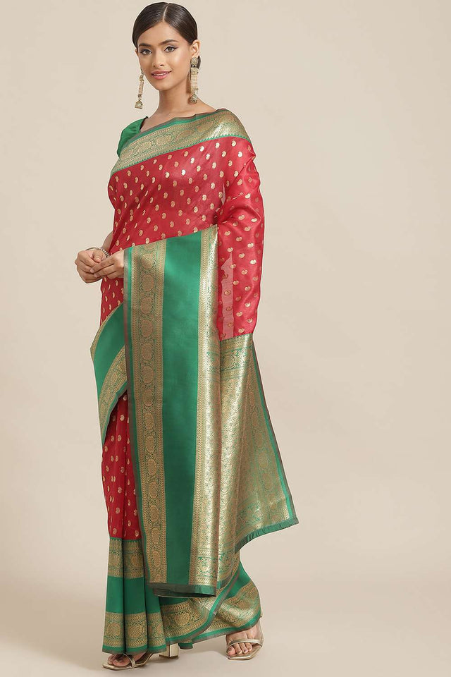 Red Woven Kanjivaram Silk Saree
