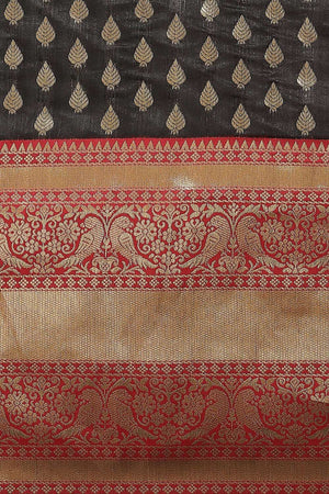 Black Woven Kanjivaram Silk Saree