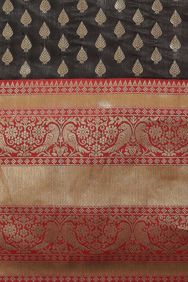 Black Woven Kanjivaram Silk Saree