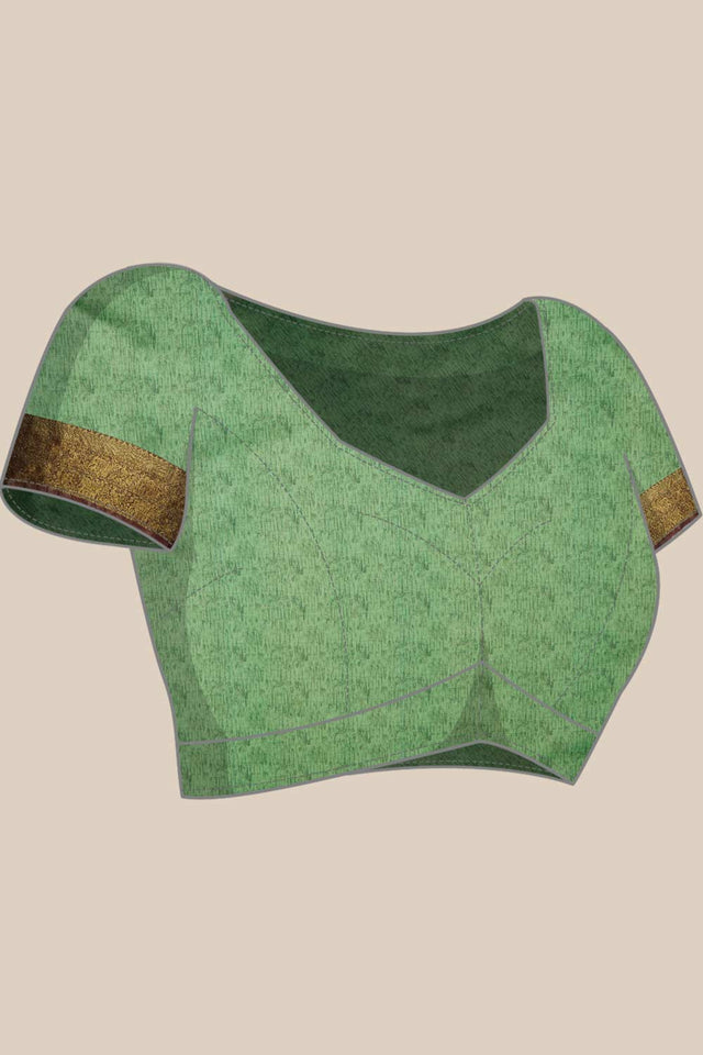 Olive Kanjeevaram Soft Silk Animal Saree