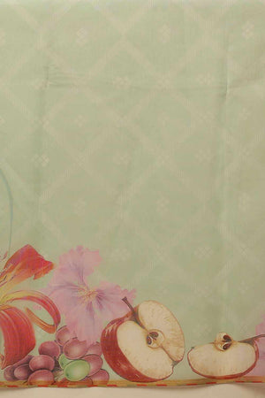 Blue Banarasi Abstract Printed Silk  Saree