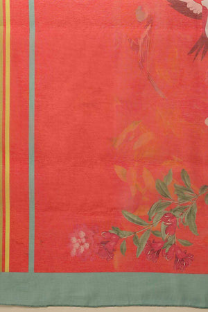 Pink Banarasi Printed Silk  Saree