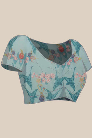 Yellow Banarasi Printed Silk  Saree