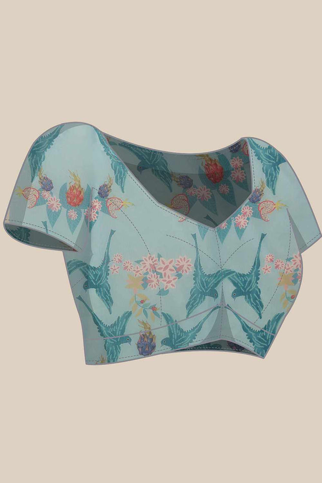 Yellow Banarasi Printed Silk  Saree