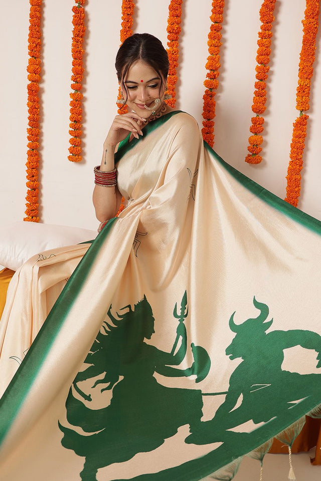 Beige Abstract Printed Art Silk Saree (SZ-DGDEVI3-3280)