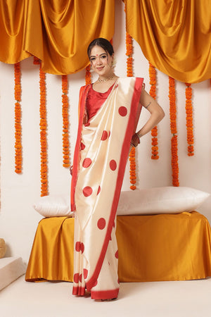 Beige Abstract Printed Art Silk Saree (SZ-DGDEVI3-3281)
