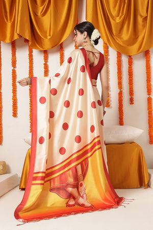 Beige Abstract Printed Art Silk Saree (SZ-DGDEVI3-3281)